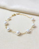 Gold Freshwater Pearl Station Bracelet - Marshcreekjewelry