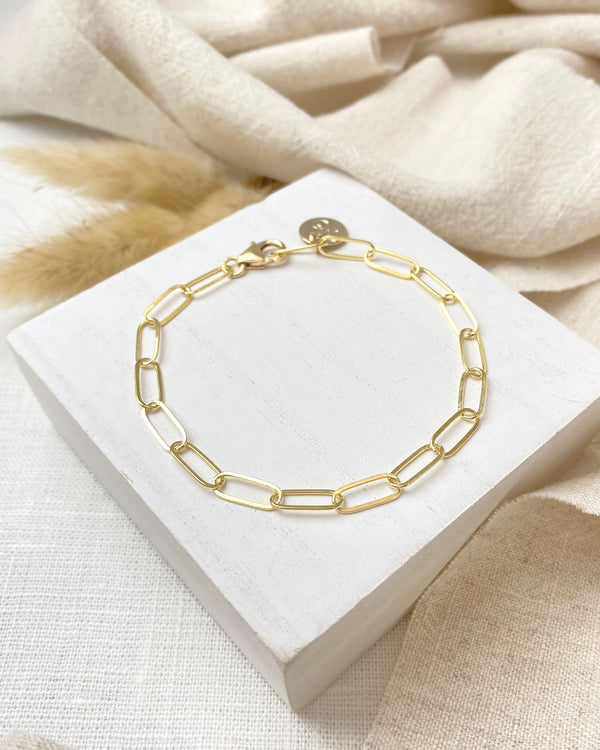 Gold Paperclip Chain Bracelet - Marshcreekjewelry