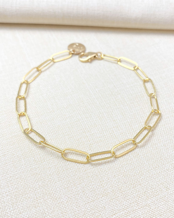 Gold Paperclip Chain Bracelet - Marshcreekjewelry