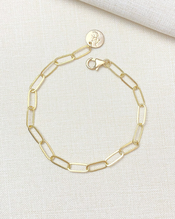 Gold Paperclip Chain Bracelet - Marshcreekjewelry