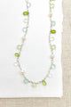 Green Multi Gemstone and Pearl Necklace - Marshcreekjewelry