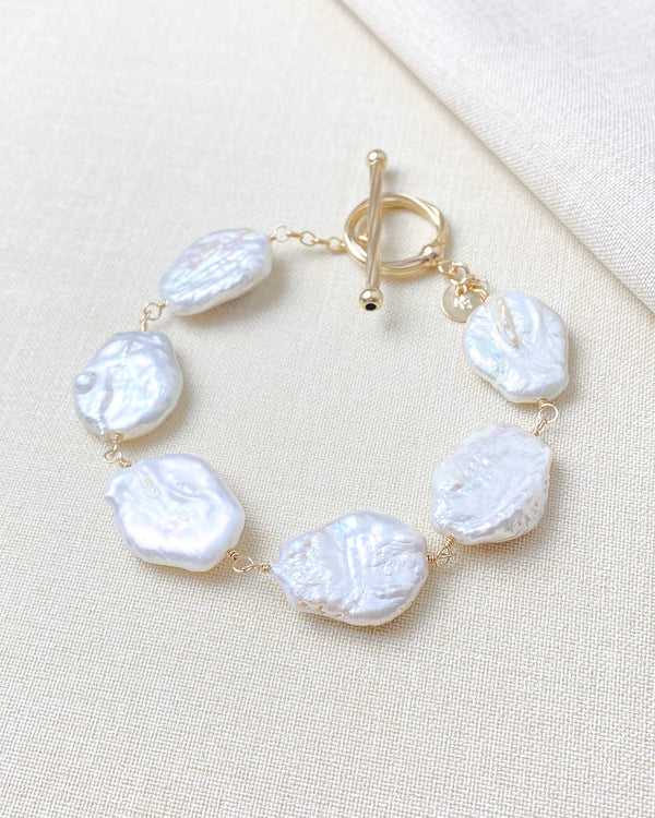 Large Pearl Toggle Bracelet - Marshcreekjewelry