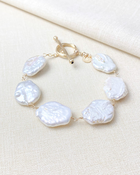 Large Pearl Toggle Bracelet - Marshcreekjewelry