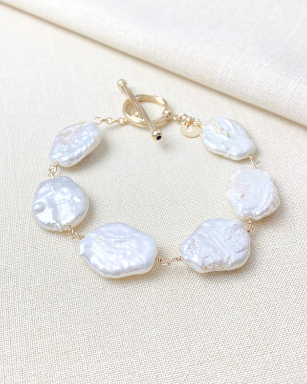 Large Pearl Toggle Bracelet - Marshcreekjewelry