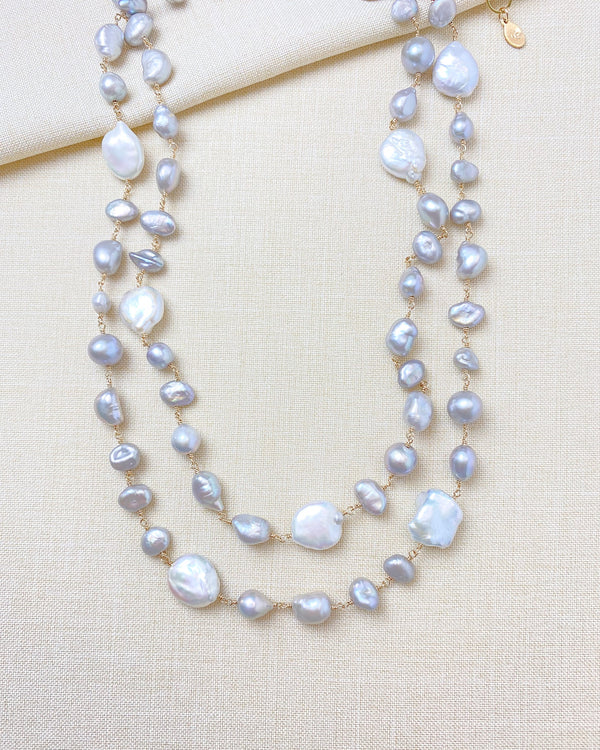 Long Mixed Pearl Necklace - Marshcreekjewelry