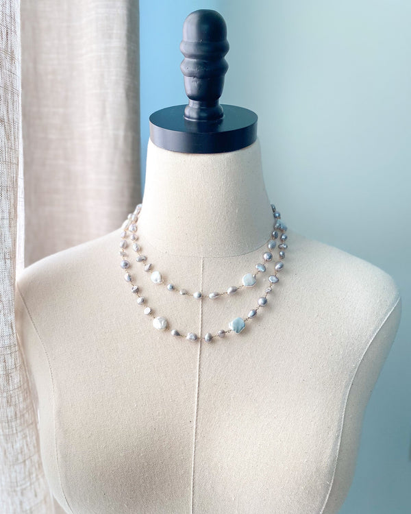 Long Mixed Pearl Necklace - Marshcreekjewelry