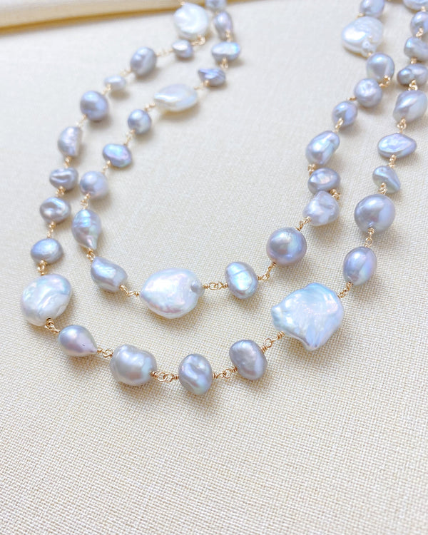 Long Mixed Pearl Necklace - Marshcreekjewelry