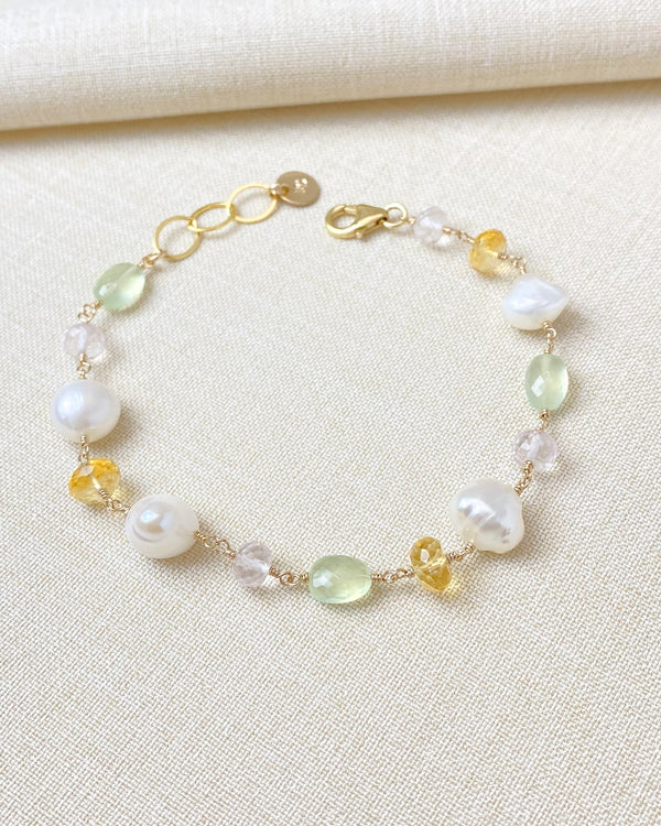 Pearl and Mixed Gemstone Bracelet - Marshcreekjewelry