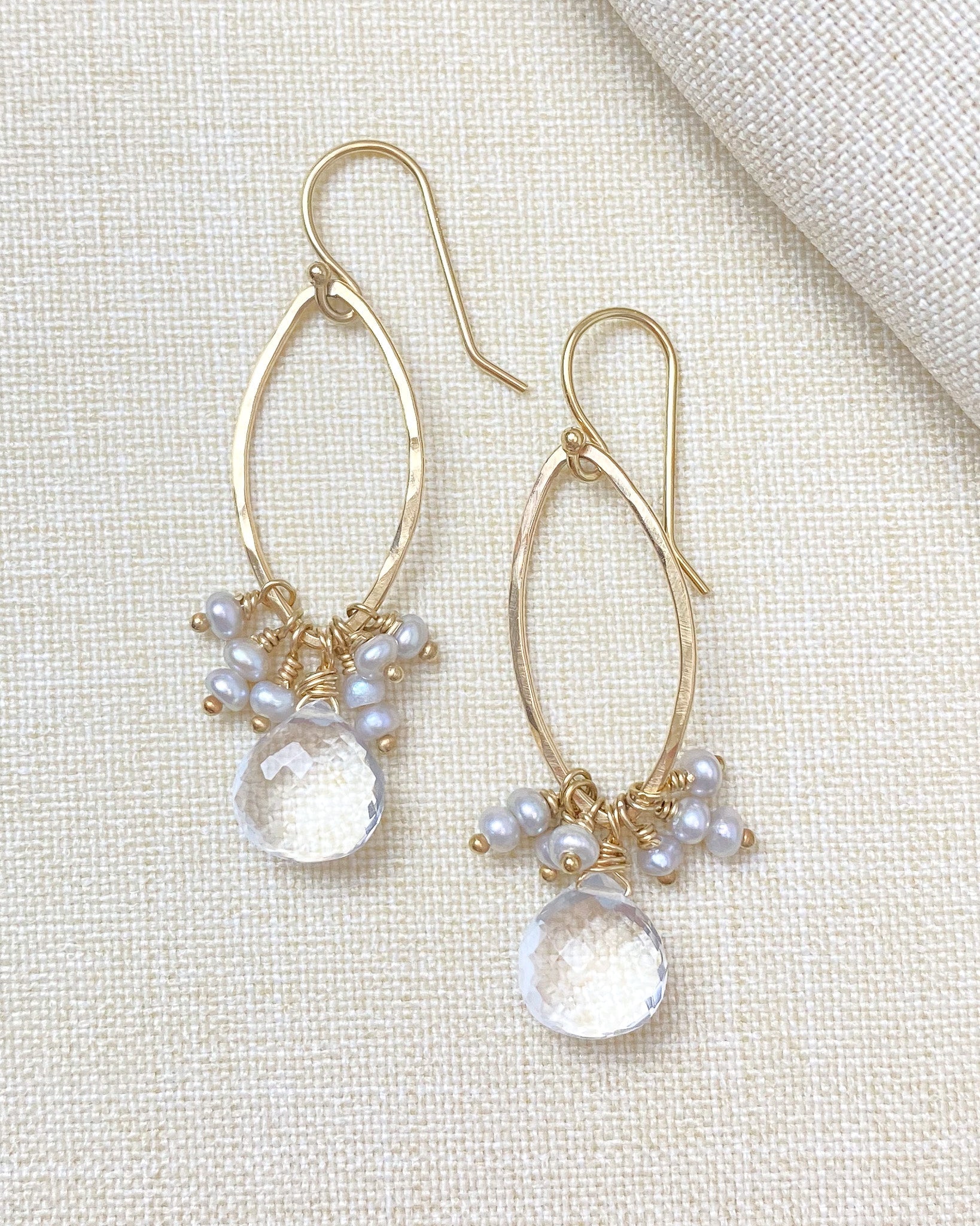 Vintage 9K Gold Pearl Cluster Stud Earrings – Boylerpf