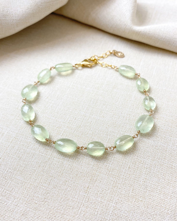 Prehnite Gemstone Bracelet - Marshcreekjewelry