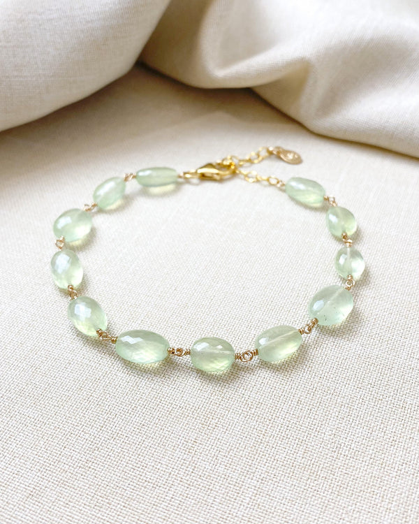 Prehnite Gemstone Bracelet - Marshcreekjewelry