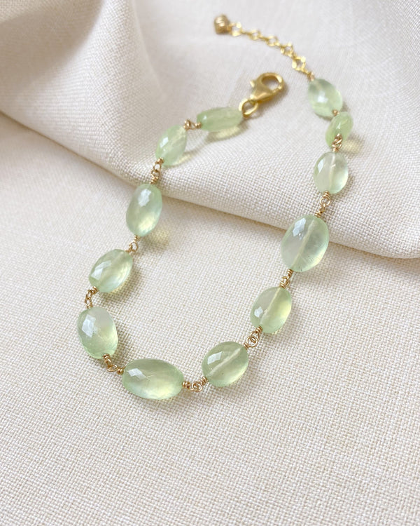 Prehnite Gemstone Bracelet - Marshcreekjewelry