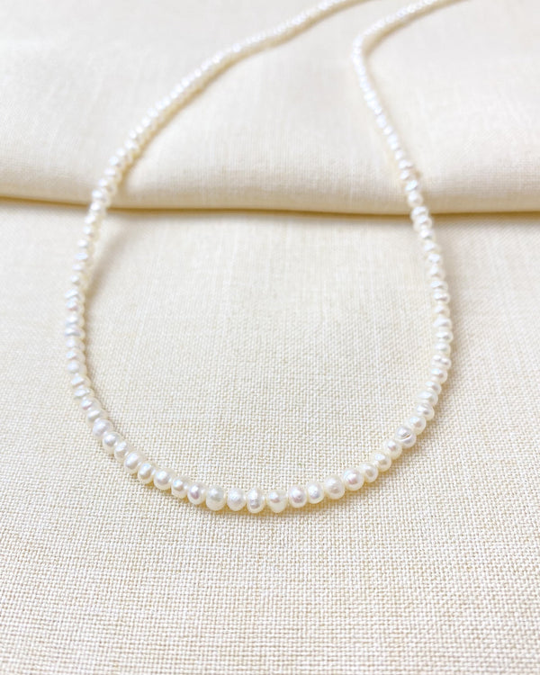 Small Pearl Beaded Necklace - Marshcreekjewelry