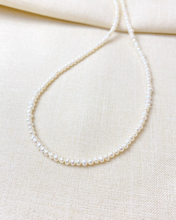 Small Pearl Beaded Necklace - Marshcreekjewelry