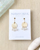 Sunbury Gold Hammered Disc and Pearl Earrings - Marshcreekjewelry