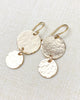 Sunbury Gold Hammered Double Disc Drop Earrings - Marshcreekjewelry