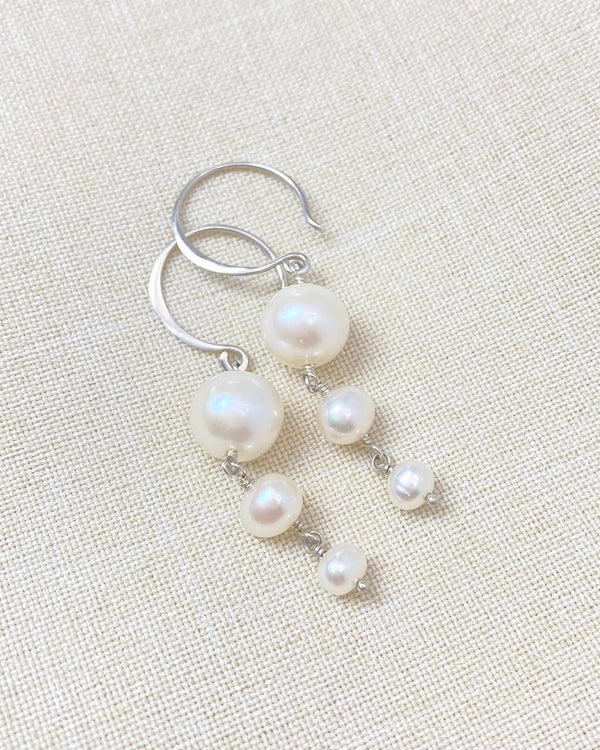 Tivoli Cascading Pearl Drop Earrings - Marshcreekjewelry