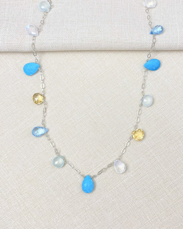 Turquoise Multi Gemstone Necklace - Marshcreekjewelry